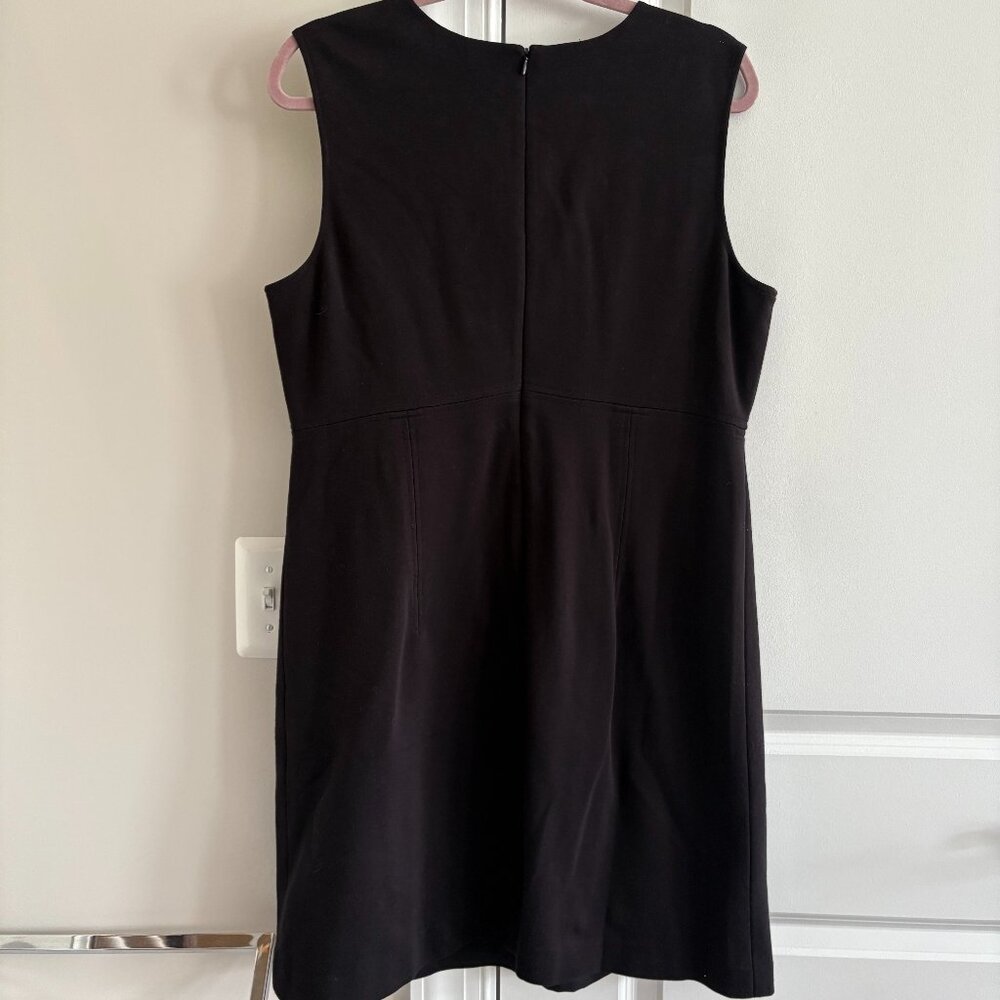 Alfani Black Sleeveless Embellished Beaded Neck Lined Sheath - SZ 14 - Picture 4 of 4